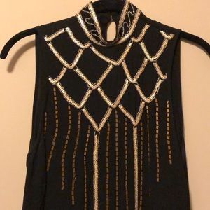 beaded black dress